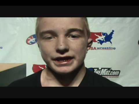 Cadet Freestyle 91 lbs. champion Brad Perkins of Missouri