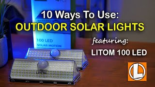 Solar Lights Outdoor 10 Usage Tips - Litom 100 LED Solar Motion Sensor Light