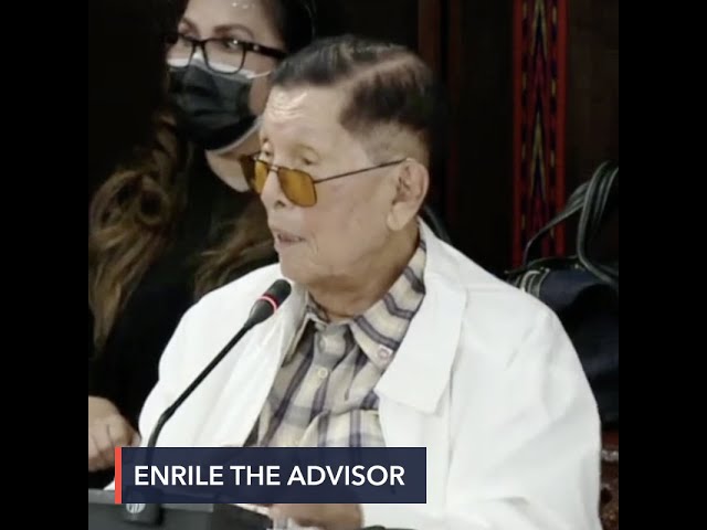 What Juan Ponce Enrile was doing in Duterte’s weekly public address