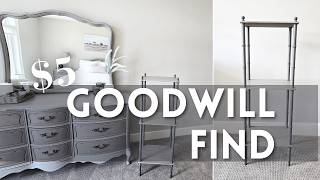 Easy Furniture Flip for Beginners | Thrift Store Makeover | Updating & Hiding Cherry Wood Stain