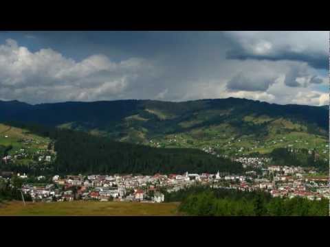 Municipiul Vatra Dornei vazut de sus.