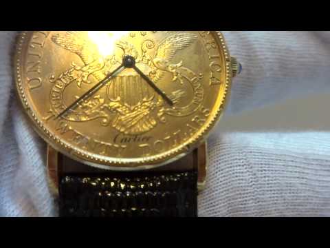 Cartier $20 gold coin watch