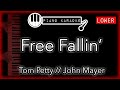 Free Fallin LOWER 3 Tom Petty John Mayer Piano Karaoke Instrumental