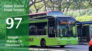 [EXTENDED TO TENGAH] TTS | Trunk Service 97 Direction 1 Route Visual