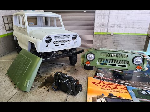 УАЗ 469 от Deagostini и Уаз из ПВХ. Сборка УАЗ 469 от deagostini, номера 37 38 39 40 .Scale RC UAZ.