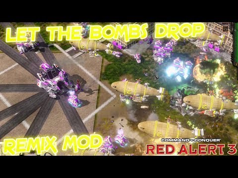 Let The Bombs Drop , Remix Mod , C&C : Red Alert 3 , 3v3 Vs Brutal AI , Multiplayer Gameplay , 4K
