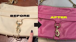 PAINT A PURSE! Leather Painting Tutorial | How To Paint Leather | Rebecca Minkoff purse project