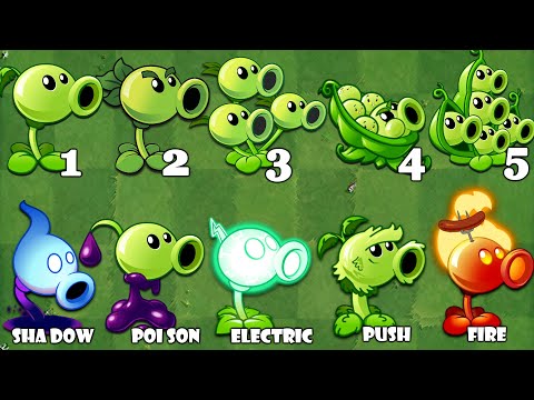 PvZ 2 Challenge - Every PEASHOOTER vs Team Modern Day Zombie!