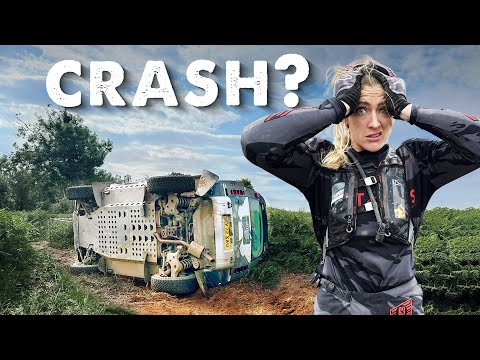 That didn't go to plan. Bowler Defender #fail rolled rally car in Scottish hill rally off road fails