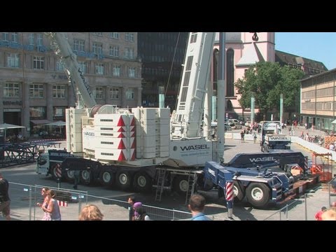 Kölner Dom - Demontage des 2. Hängegerüst - Cologne Cathedral Scaffolding - Part 1 crane montage