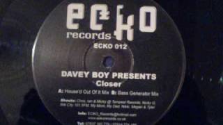 Closer (Bass Generator Mix) - Davey Boy Presents - Ecko Records (Side B)
