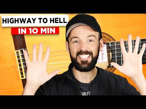 Learn guitar - AC/DC - Highway to Hell in 10 minutes