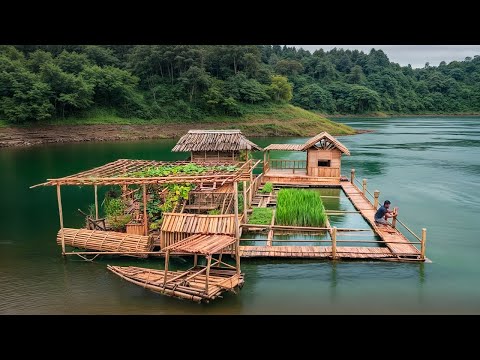 Man Spent 365 Days Building a Floating Barracks by Hand | Start to Finish by @7Asian