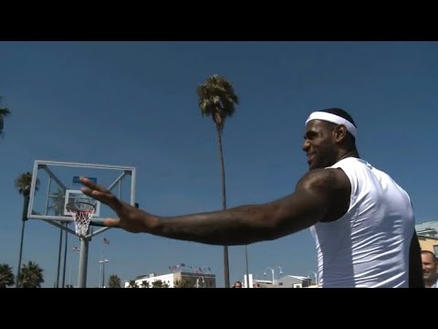 LeBron playing HORSE in Los Angeles
