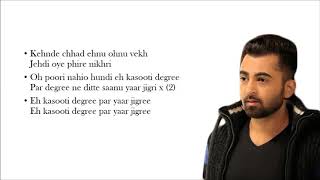 Yaar Jigree Kasooti Degree - Sharry Maan ft. Mista Baaz full song Lyrics video