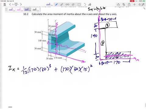 Statics - Area Moment of Inertia example 1
