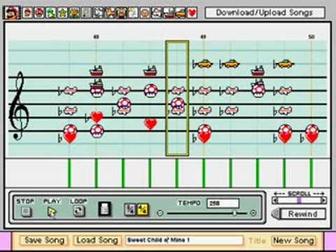 Sweet Child o' Mine in Mario Paint Composer