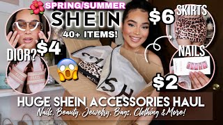 HUGE SHEIN ACCESSORIES HAUL 2025 | 40+ ITEMS | Nails, Beauty, Jewelry, Bags, Clothes, Shoes, & ETC!