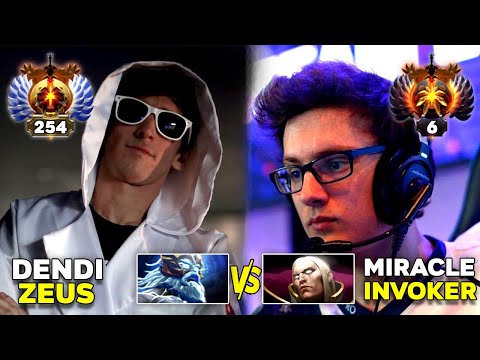Miracle vs Dendi Mid Signature Heroes Battle - Invoker vs Zeus - Dota 2