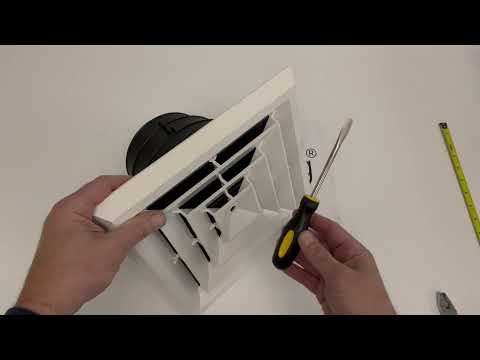 1'x1' White Plastic 4-way grille*damper*box, MV4, #81914 actual OD 11.375 in.x11.375 in.