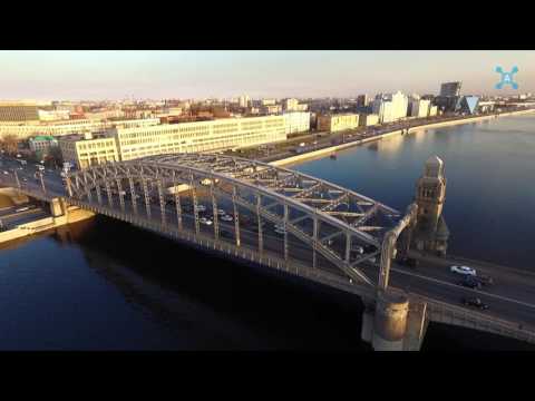 Большеохтинский мост в Санкт-Петербурге 