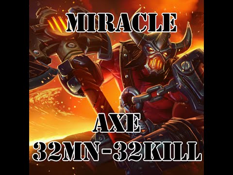 Dota 2 Axe Miracle 32 Min 32 Kill | pro | guide | jungle | gameplay