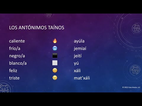 Let's Talk Taíno en español 70 - Antónimos taínos (opuestos) 🤼‍♀️