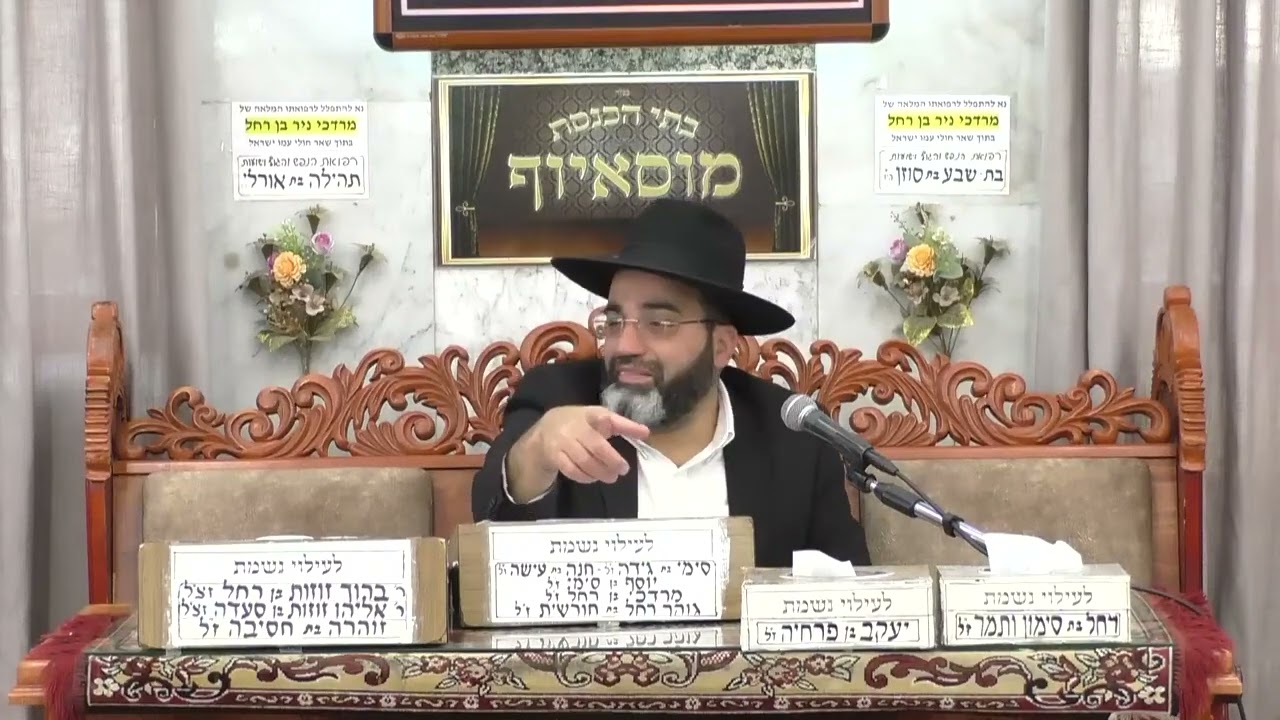 הרב אהרון שמאי   הלכות שבת   מדיני הפרשת חלה בערב שבת   בית הכנסת מוסאיוף