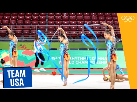 🇺🇸 Team USA's podium training at the World Championships in Bulgaria