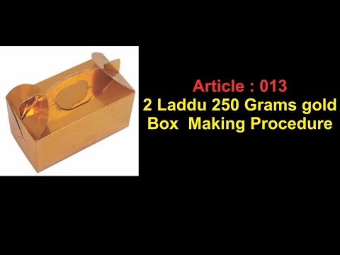 2 Laddu Paper Box Making Procedure/Two Laddu Golden and White Cardboard Box