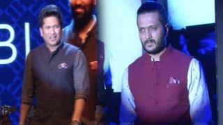 Riteish Deshmukh And Sachin Tendulkar Walk The Ramp At The Launch Of True Blue Store