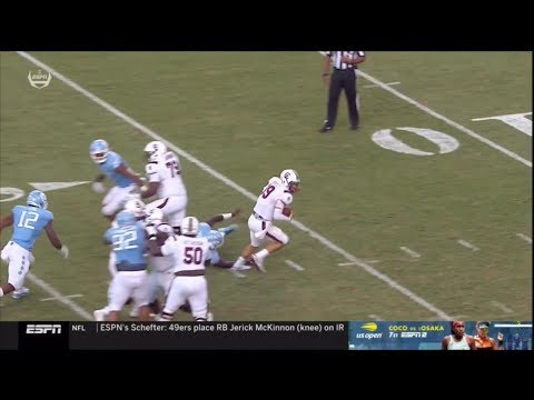 2019 USC vs UNC - Jake Bentley Avoids a Sack