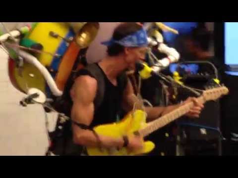 'One man band' in Time's Square subway station, NYC - 10/8/2014