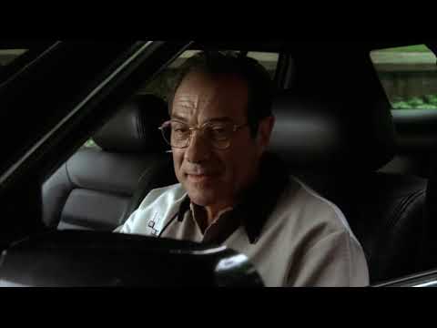 Patsy Parisi giving middle finger to Agent Harris