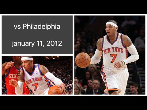 Carmelo Anthony 27 pts vs Philadelphia 76ers Highlights (january 11, 2012)