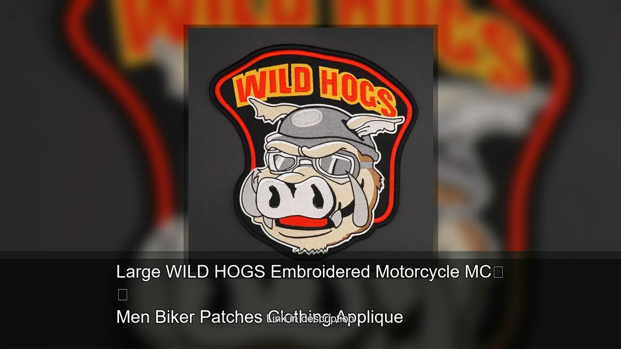 Large WILD HOGS Embroidered Motorcycle MC Men Biker Patches Clothing Applique