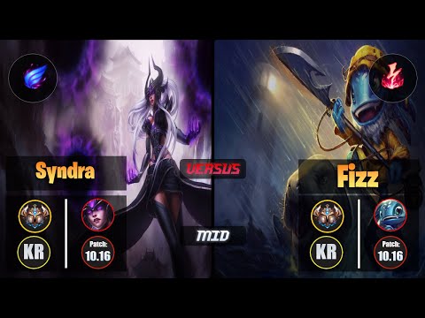 Challenger SYNDRA [Phase Rush] (Mid) VS  FIZZ - Challenger KR Patch 10.16