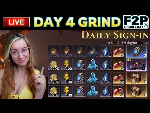 🔴 LIVESTREAM: Day 4 💥 F2P 1 Hour a Day  💥 New Series ✤ Watcher of Realms