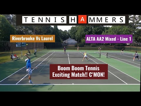 Boom Boom Tennis! Exciting Match! C'MON!! | ALTA AA2 - Line 1 | Mixed Doubles |
