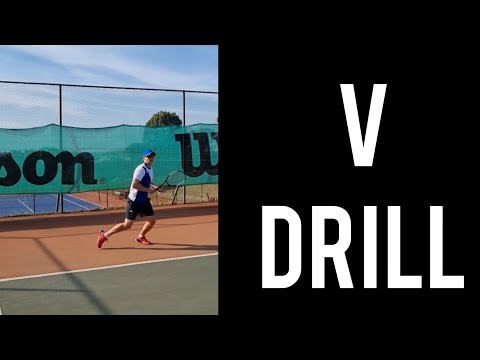 Tennis drill V Drill. (Movement is key)