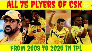 All players of chennai super kings from 2008 to 2020 in ipl | csk all players in ipl
