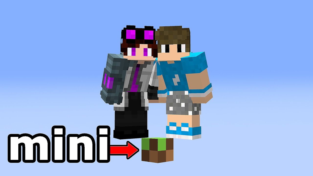 SOBREVIVENDO EM APENAS UM MINI BLOCO NO MINECRAFT