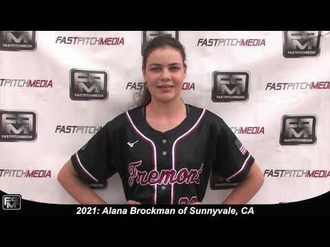2021 Alana Brockman First Base Softball Skills Video
