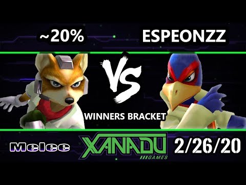 S@X 343 Winners Round 2 - Espeonzz (Falco) Vs. ~20% (Fox) Smash Melee - SSBM