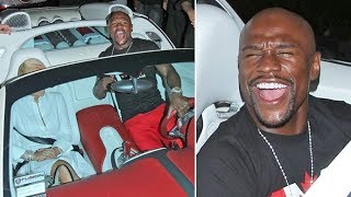 Boxing Champ Floyd Mayweather Stops Traffic In His $3 Million Bugatti  [2014]