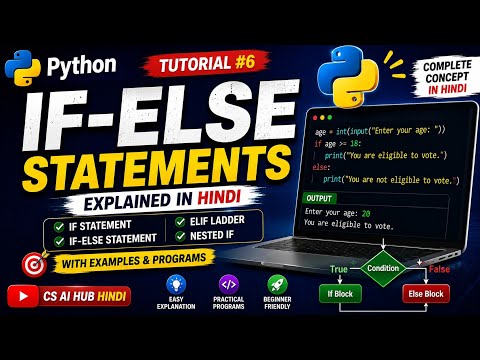 If Else Statement In Python Python Tutorials In Hindi