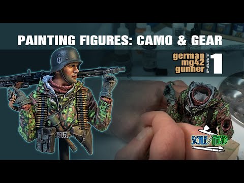 Painting Scale Figure Camo - MG42 Gunner Pt 1