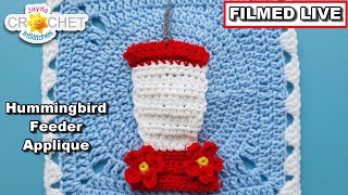Hummingbird Feeder Appliqué - Jayda InStitches Live - June 2, 2025