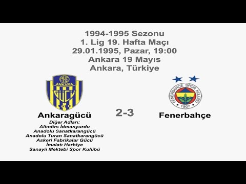 Ankaragücü 2-3 Fenerbahçe [HD] 29.01.1995 - 1994-1995 Turkish 1st League Matchday 19