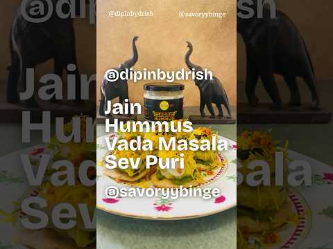 Jain Hummus Vada Masala Sev Puri #vadapav #hummus #sevpuri
